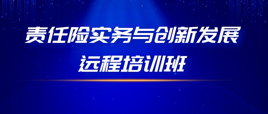 責任險實務與創(chuàng)新發(fā)展遠程培訓班 -92861-1